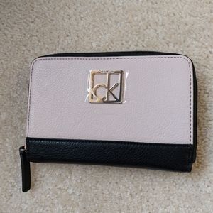 Calvin Klein Black and Cream Wallet